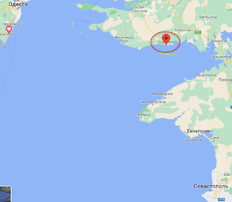 Порт Скадовска расположен в северо-восточной части Черного моря, к северу от Крымского полуострова