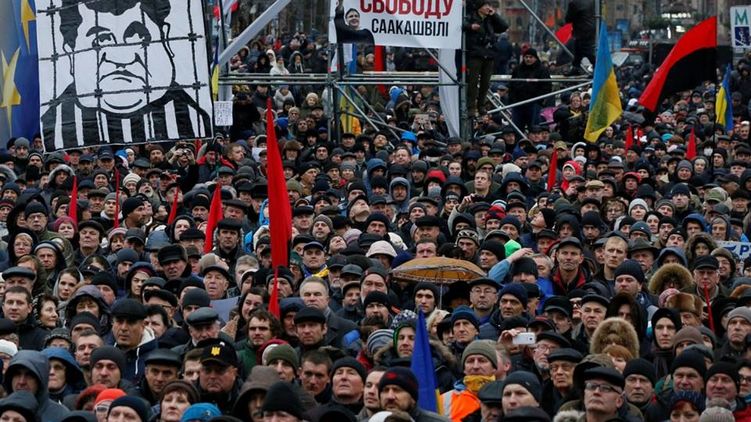 Акции МихоМайдана возобновятся после зимних праздников, фото: facebook.com/SaakashviliMikheil