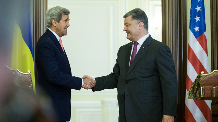 Джон Керри и Петр Порошенко, Фото: Администрация президента Украины