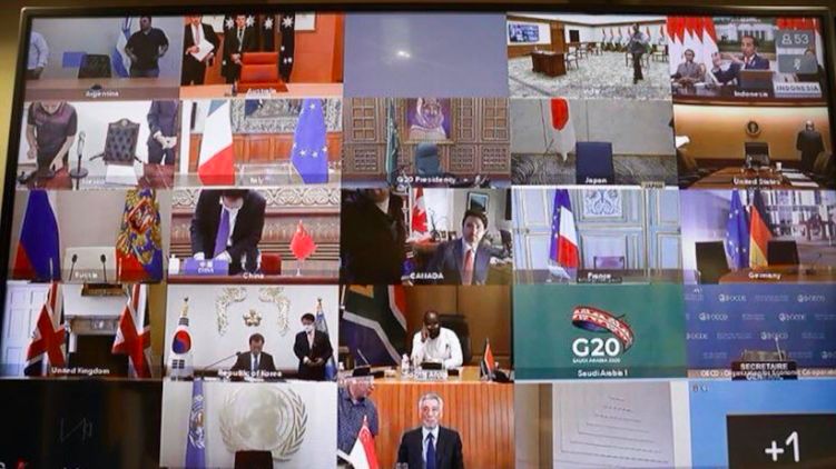 Виртуальный саммит G20. Скриншот