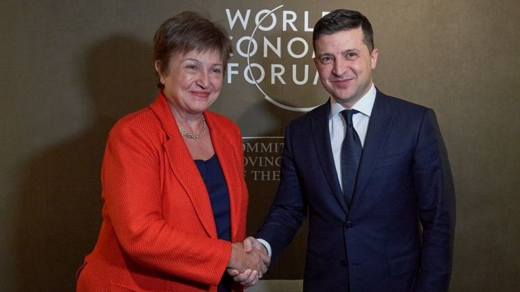 Директор-распорядитель МВФ Кристалина Георгиева и Владимир Зеленский. Фото с сайта президента