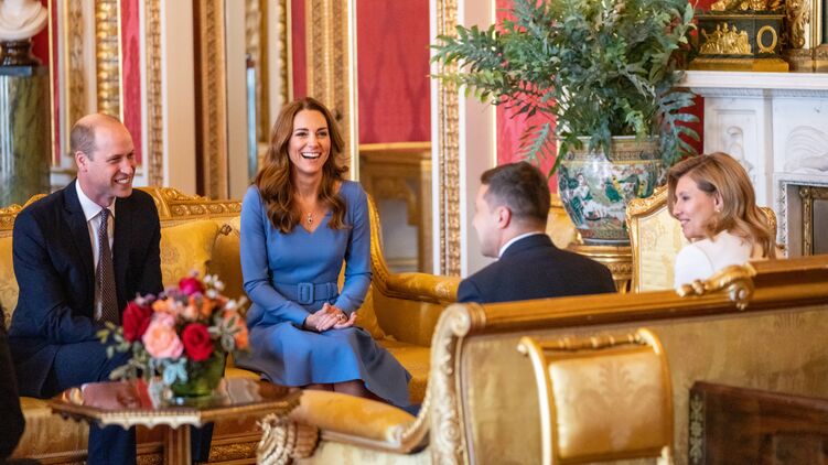 Зеленский с супругой встретился с герцогом и герцогиней Кембриджскими в Букингемском дворце, фото: twitter.com