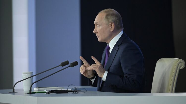 Кадр с пресс-конференции Владимира Путина. Фото: сайт президента РФ