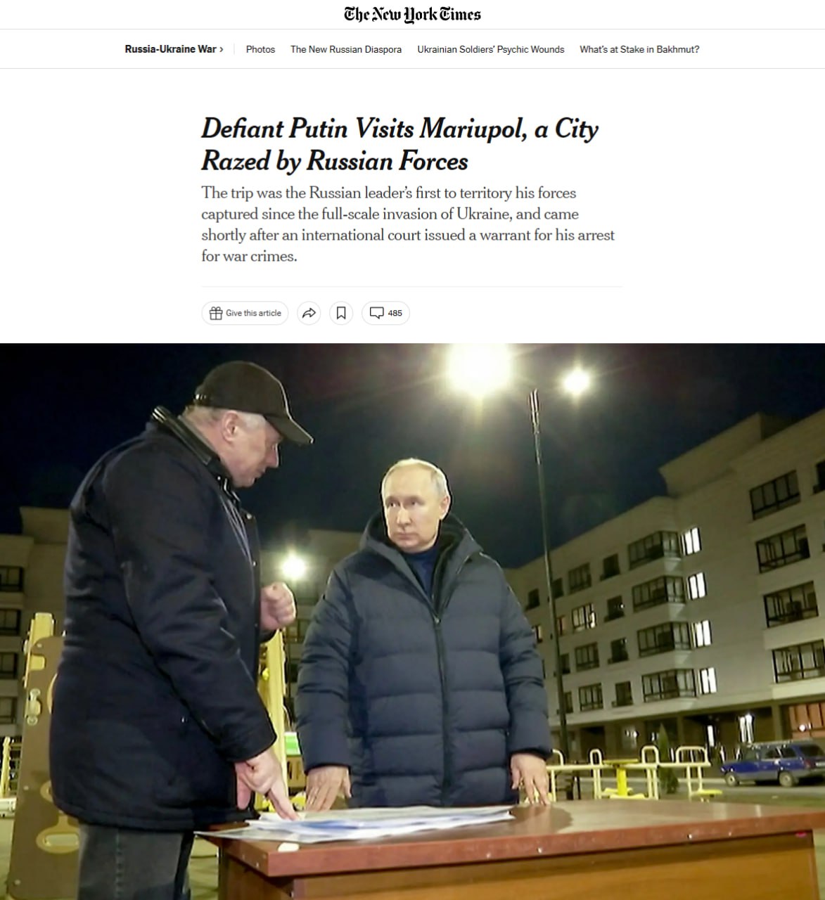 Что пишут СМИ о визите Путина в Мариуполь