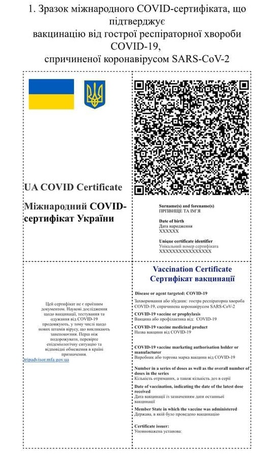 Образец сертификата 1