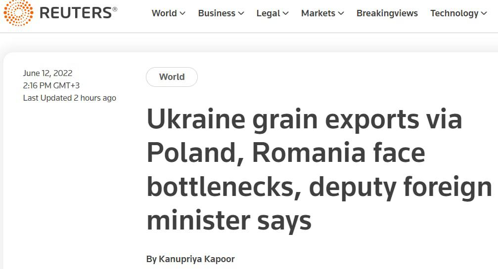 Украина разработала два маршрута для экспорта зерна