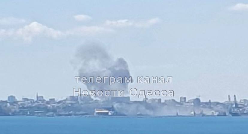 Пожар в Одесском порту 23 июля