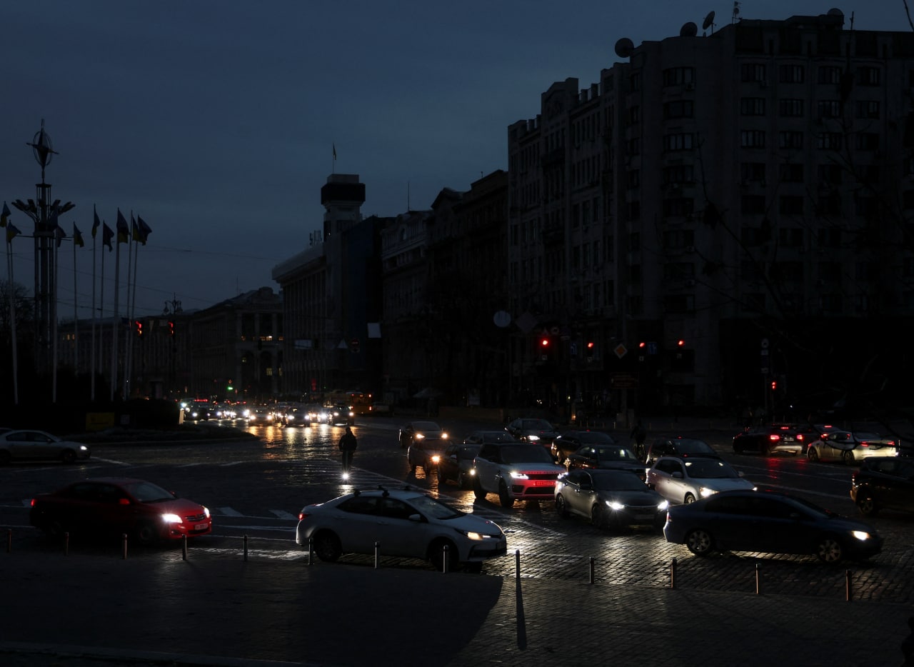 В центре Киева нет света