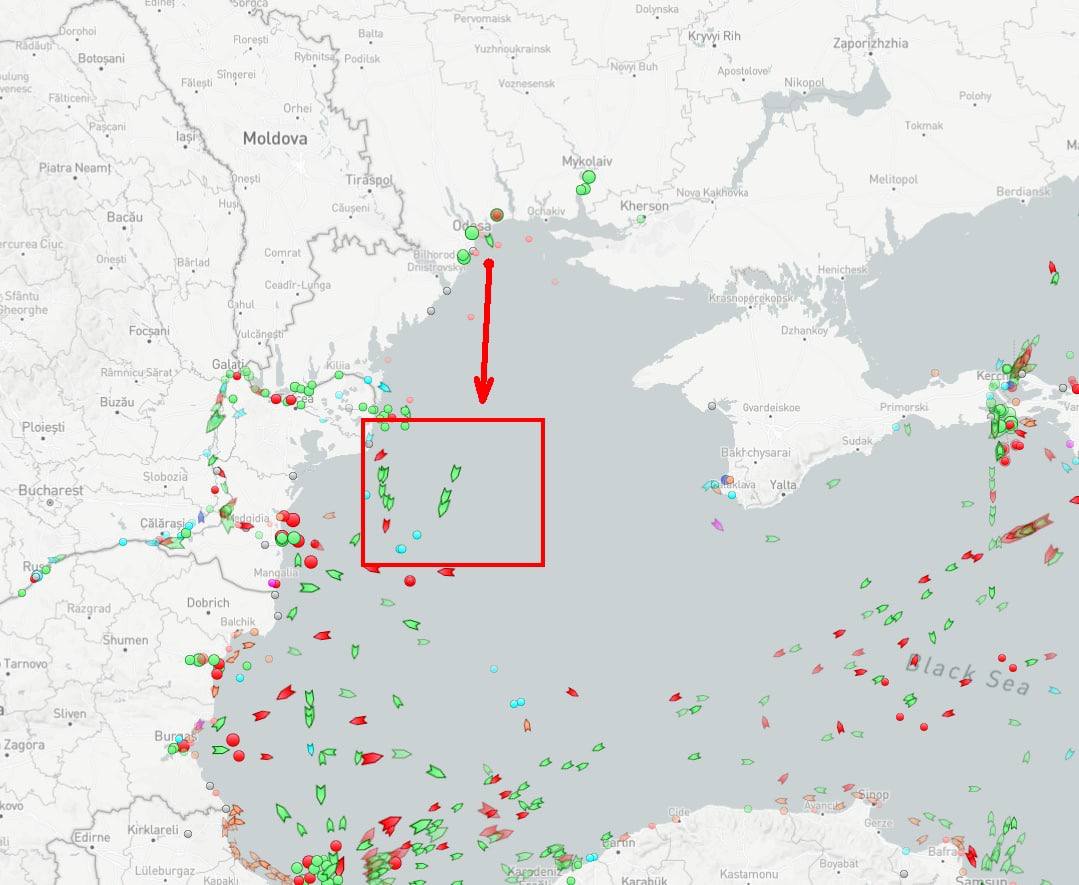 Морской траффик в Черном море