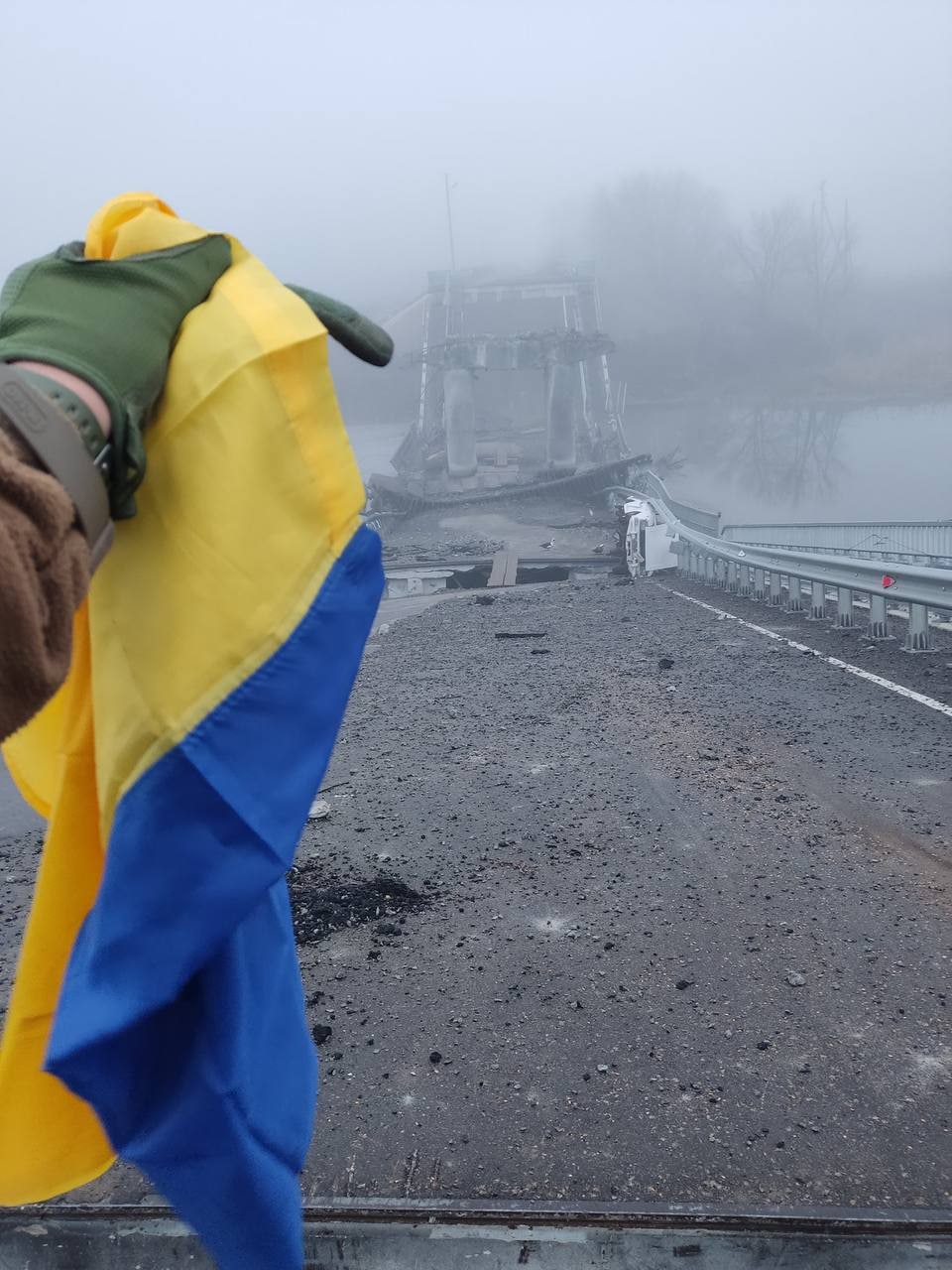 Украинский флаг на Херсонщине