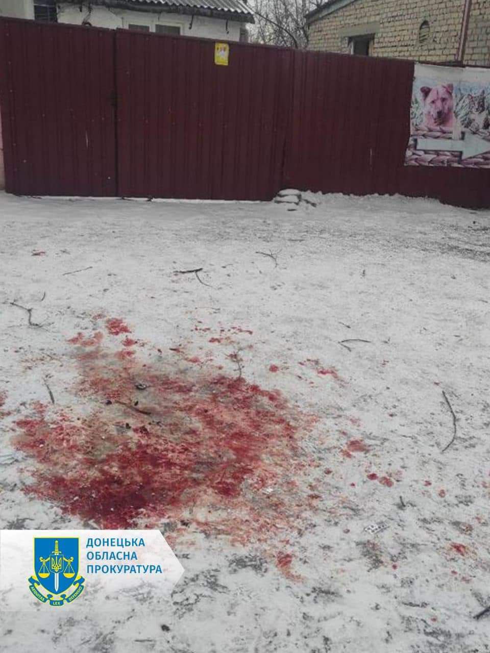Последствия взрыва гранаты под Донецком
