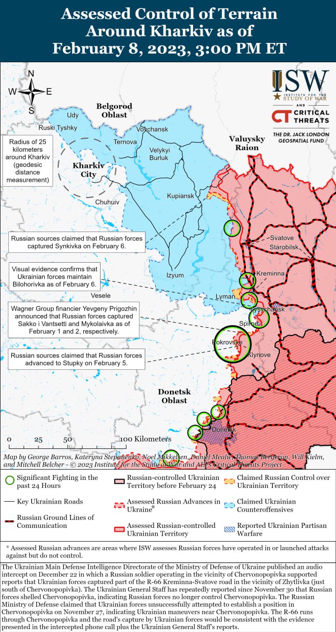 Карта боїв в Україні від Інституту вивчення війни