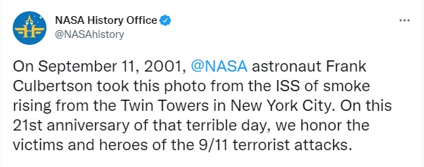 Скриншот из Твиттера НАСА