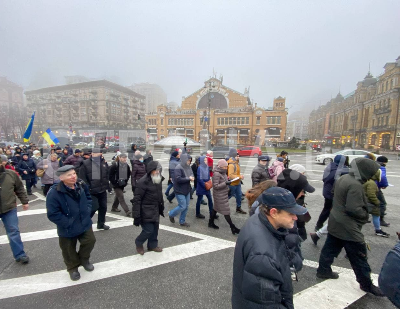 Марш антивакцинаторов в Киеве. Фото Страны