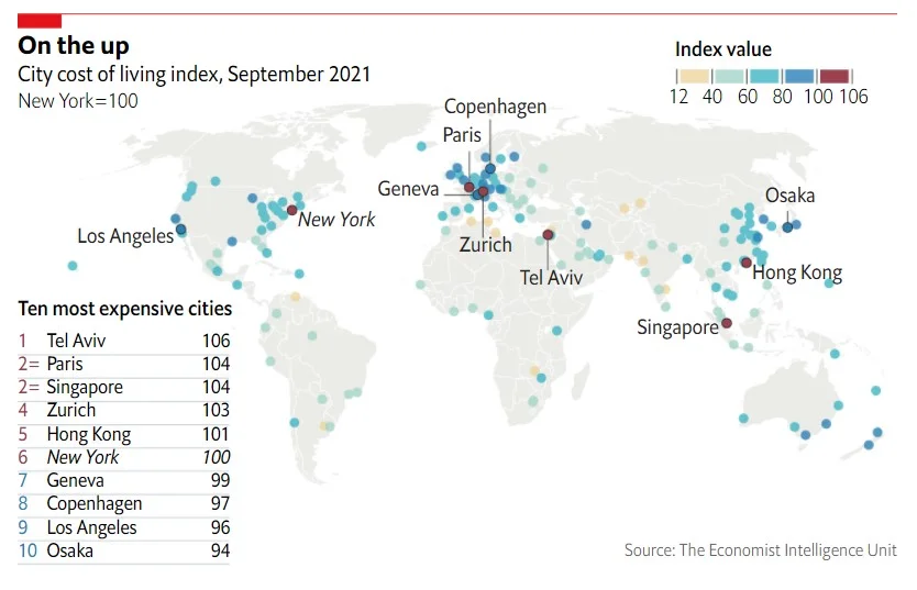 Самые дорогие города мира