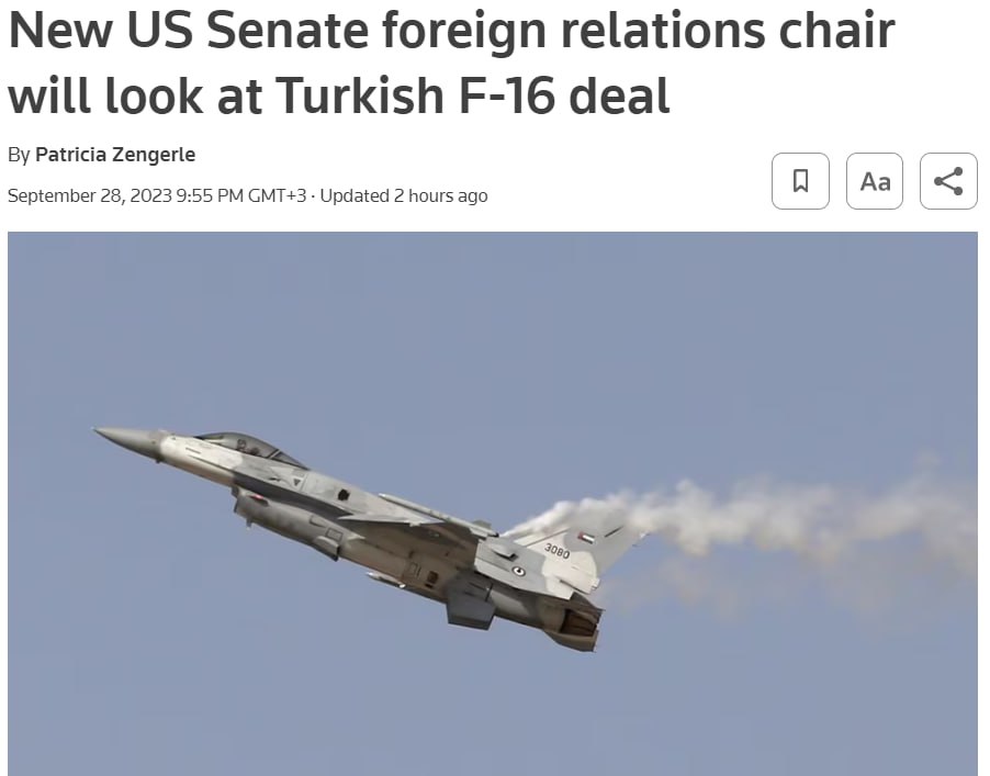 Турция может ратифицировать вступление Швеции в НАТО за F-16