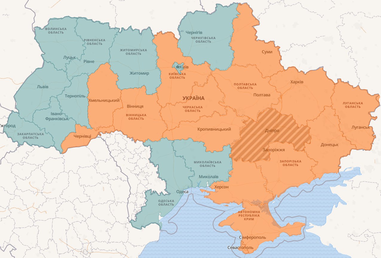Воздушная тревога в Украине 31 октября 2023 года