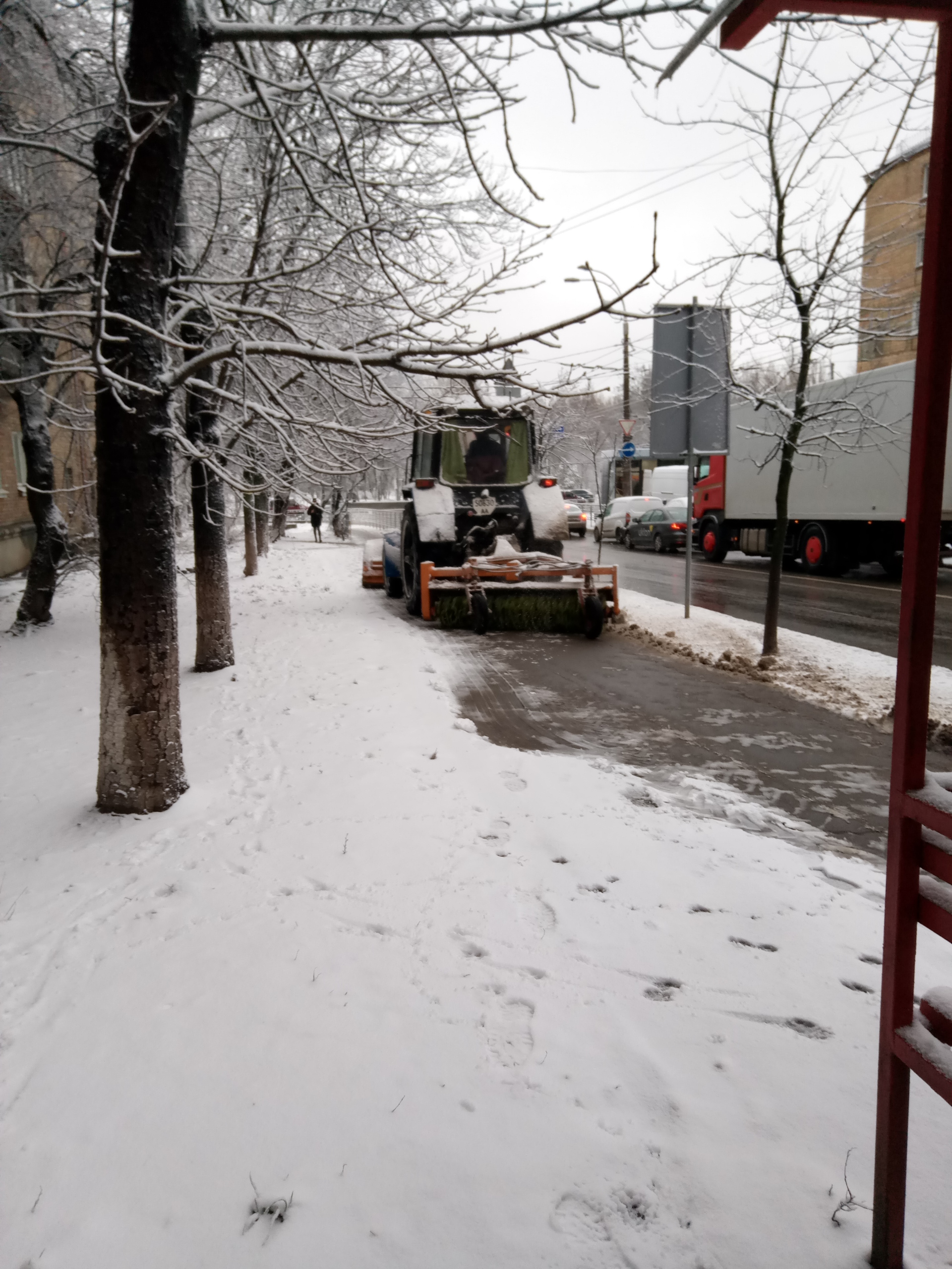 Уборка снега в Киеве 5 февраля 2020 года