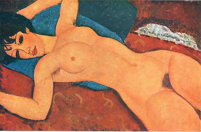 Картина "Лежащая обнаженная" была написала Модильяни в период 1917/18 годов