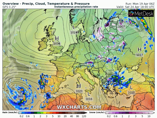 Прогноз погоды в Украине. Скриншот Укргидрометцентра