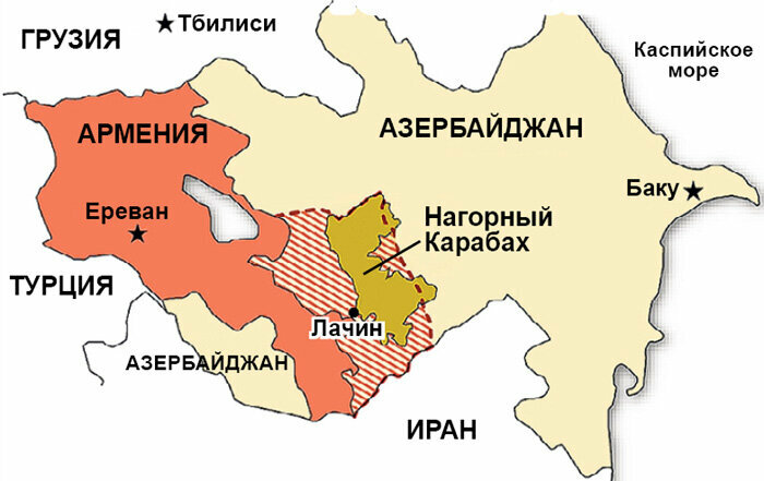 Где находится Нагорный Карабах