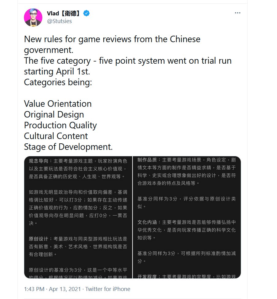 Новая система оценки игр в КНР