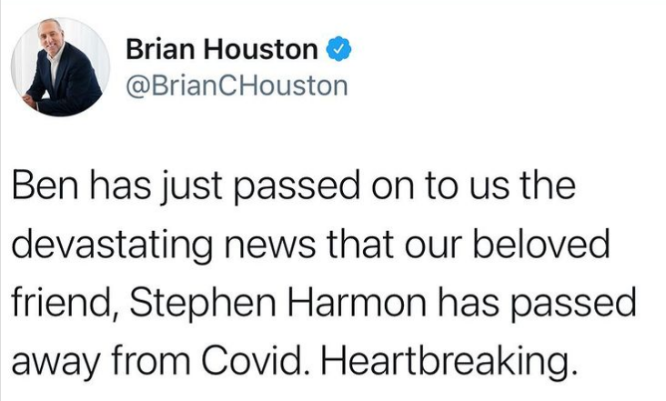 Скриншот из Твиттера Брайана Хьюстона