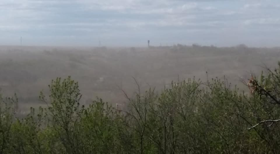 Пылевая буря в Одесской области. Фото: facebook.com/RexMacedonem
