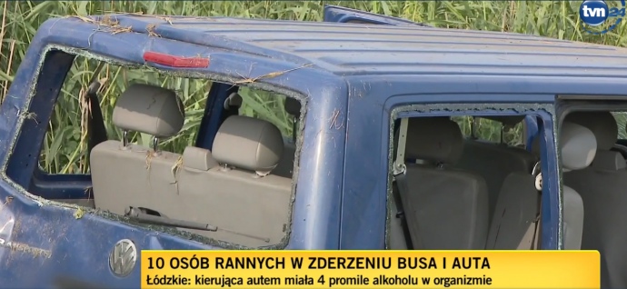 В Польше из-за ДТП пострадали 7 украинцев. Фото: TVN24