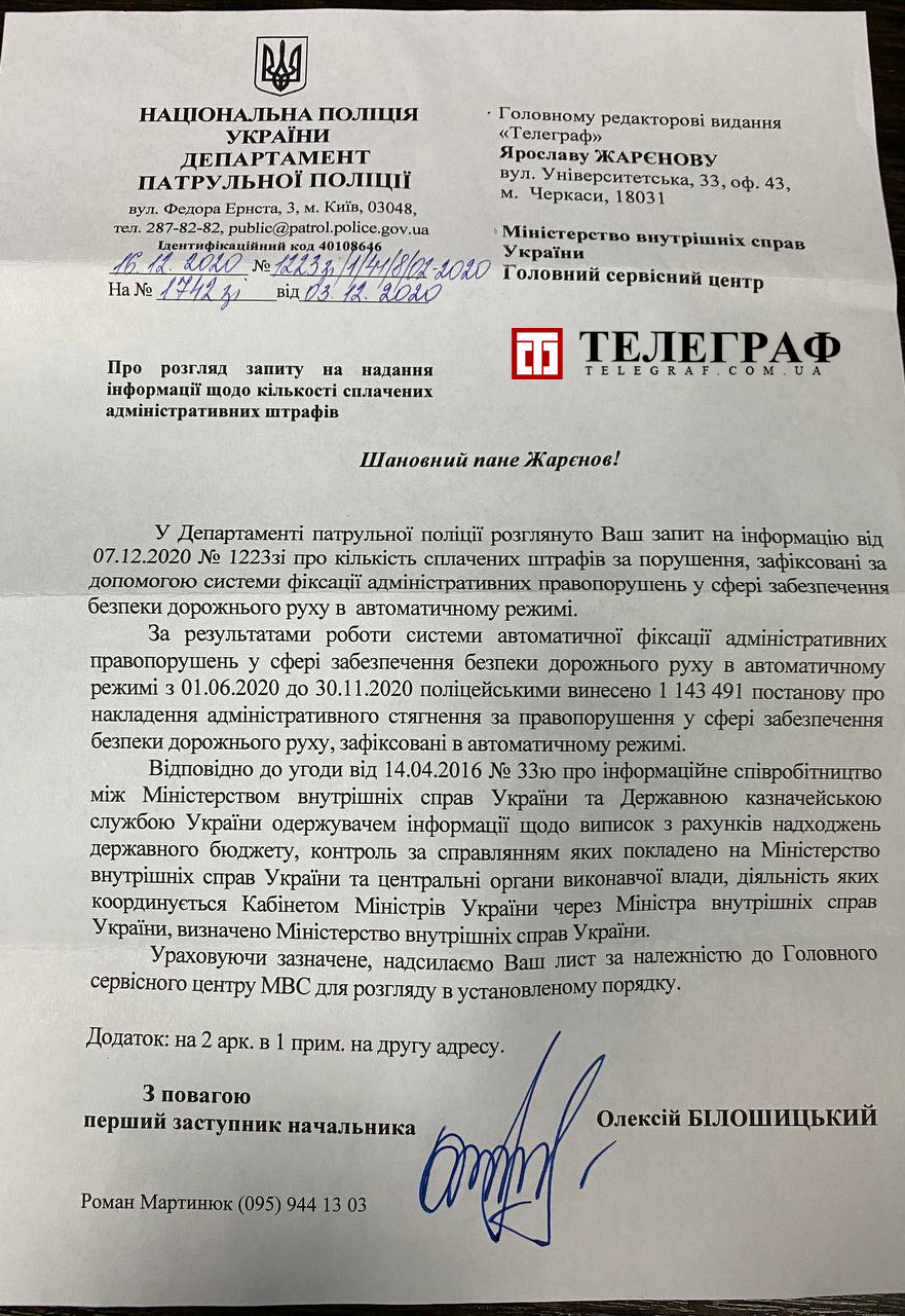 Камеры автофиксации нарушений ПДД помогли украинским копам выписать более миллиона штрафов за полгода. Фото: Телеграф