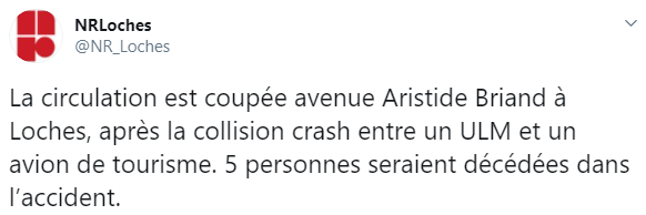 Во Франции столкнулись два самолета, погиб весь экипаж. Скриншот: Твиттер