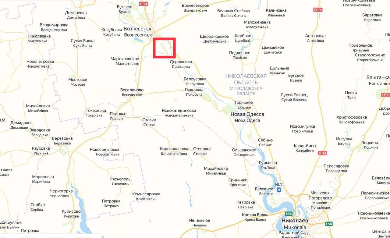 Российский десант высадился в селе Ястребиное в Николаевской области близ Вознесенска
