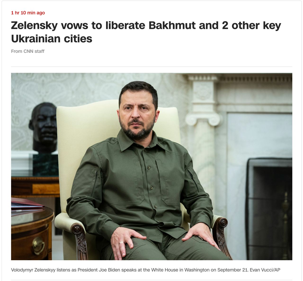Зеленский заявил, что Украина освободит Бахмут и еще два города