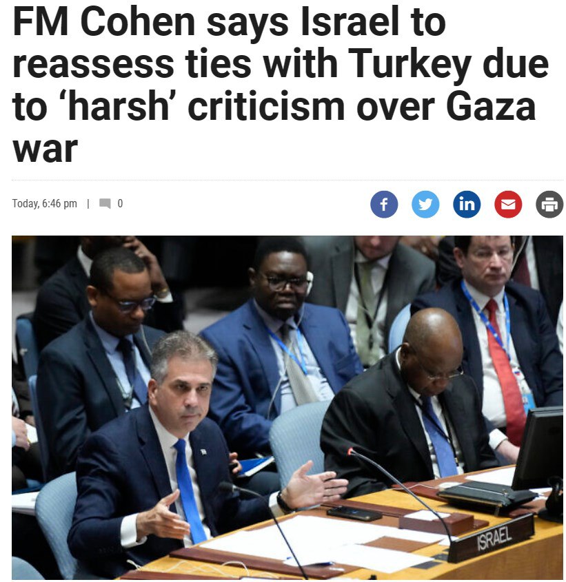 Израиль отзывает дипломатов из Турции