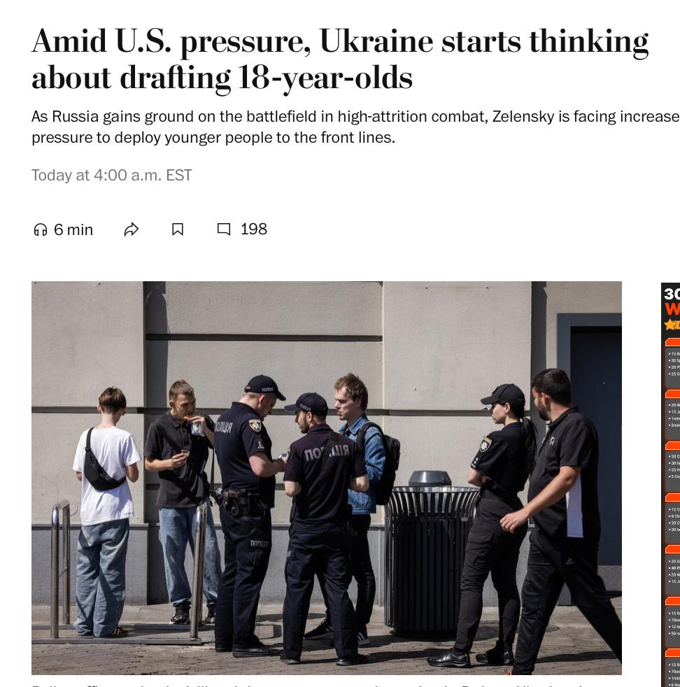 Знімок заголовка у Washington Post