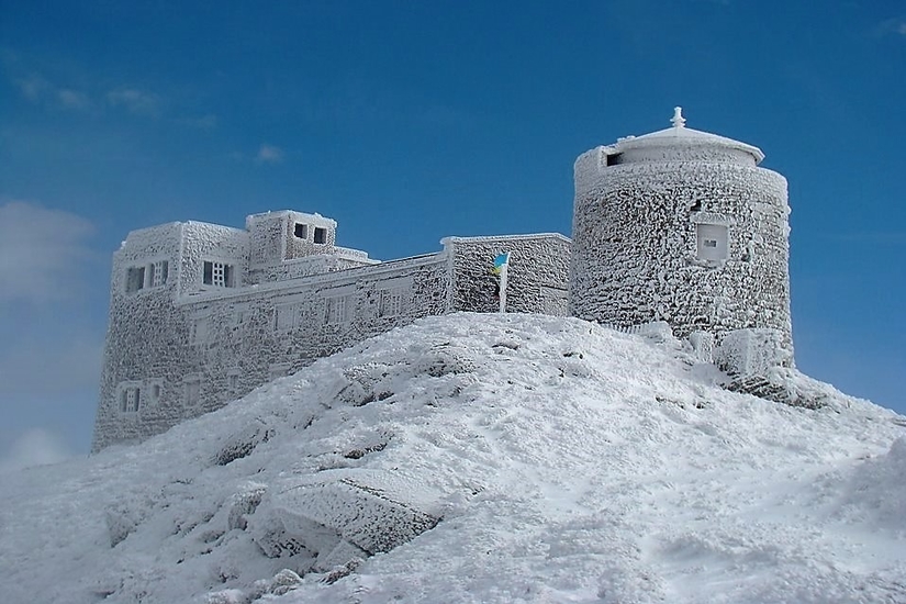 Лютая зима на Черной горе (2020,5 м. над уровнем моря)